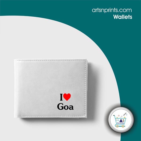 I LOVE Goa Custom Printed gents pocket wallet store by GoaArtsNprints