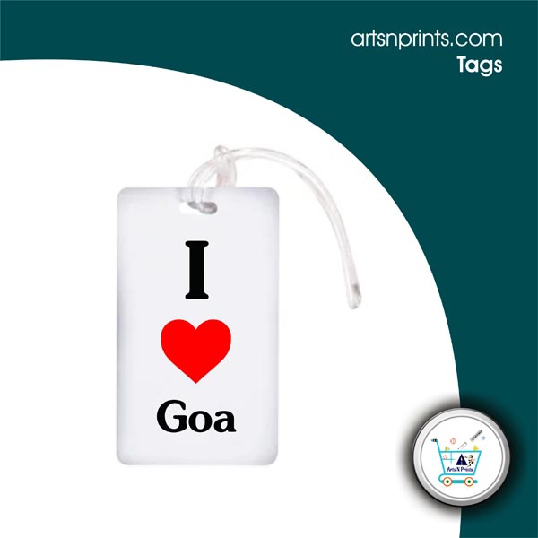 I LOVE Goa custom luggage bag tags by GoaArtsNprints