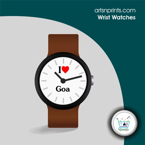 I LOVE Goa custom promotion wrist watches by GoaArtsnprints