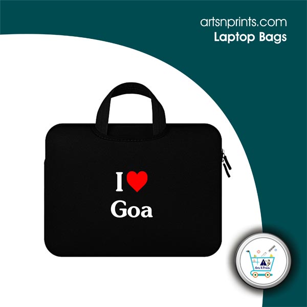 I LOVE Goa laptop bags wholeseller GoaArtsNprints