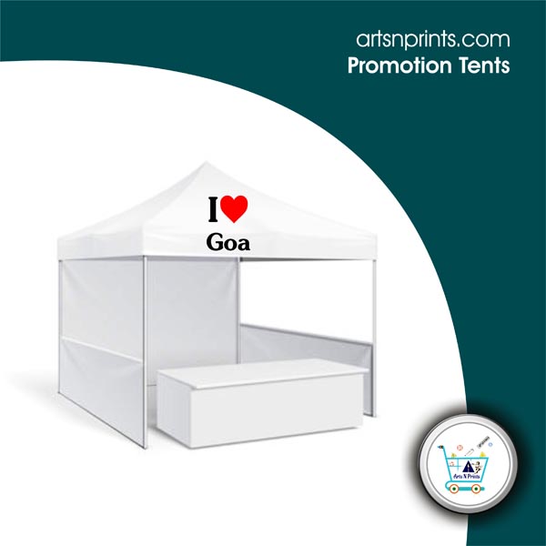 I LOVE Goa outdoor promotion marketing foldable tents by GoahArtsNprints