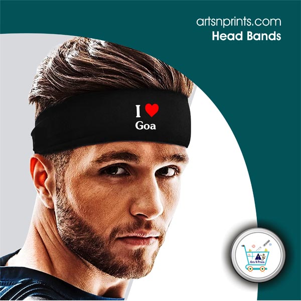 I LOVE Goa printed custom head bands by GoaArtsnprits