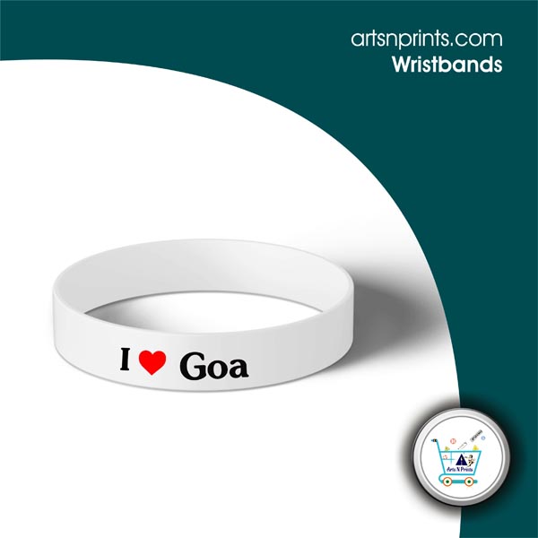 I LOVE Goa silicon hand wristbands by GoaartsNprints