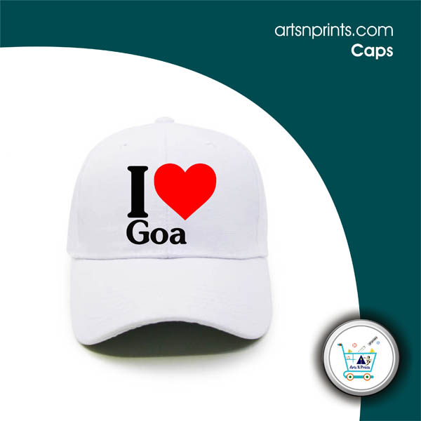 I Love Goa Custom printed cap by artsNprints