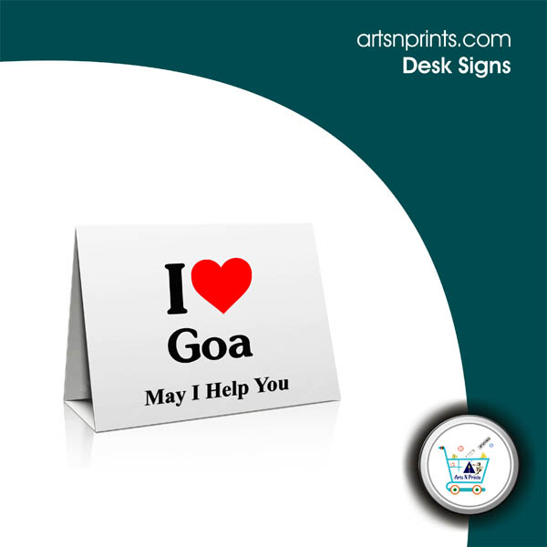 I love Goa custom made Desk name plate by Goaartsnprints DL